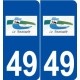 49 La Tessoualle logo autocollant plaque stickers ville