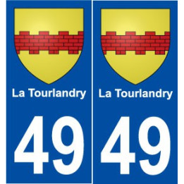 49 La Tourlandry blason autocollant plaque stickers ville