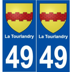 49 La Tourlandry blason autocollant plaque stickers ville