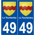49 La Tourlandry blason autocollant plaque stickers ville