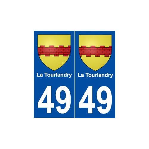 49 La Tourlandry blason autocollant plaque stickers ville