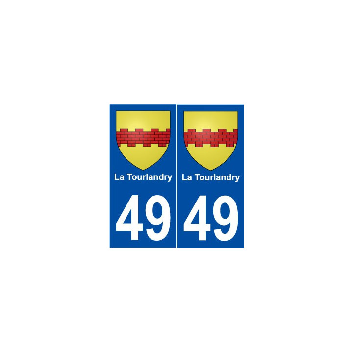 49 La Tourlandry blason autocollant plaque stickers ville