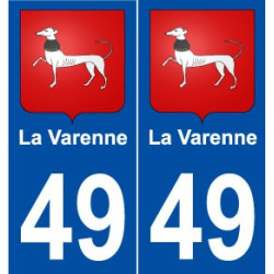 49 La Varenne blason autocollant plaque stickers ville