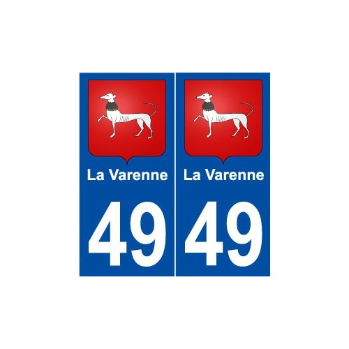 49 La Varenne blason autocollant plaque stickers ville