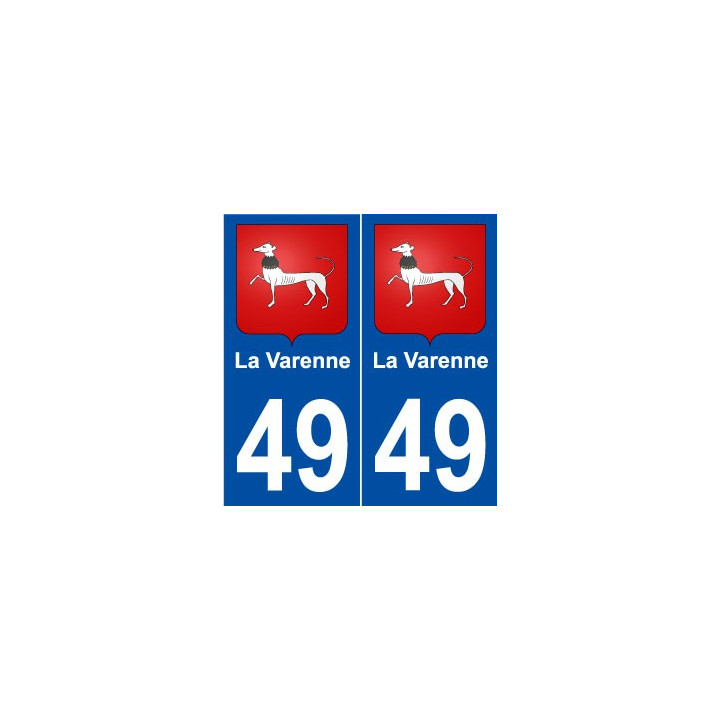 49 La Varenne blason autocollant plaque stickers ville