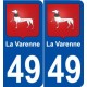 49 La Varenne blason autocollant plaque stickers ville