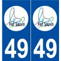 49 Le Fief-Sauvin logo autocollant plaque stickers ville