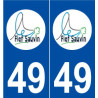 49 Le Fief-Sauvin logo autocollant plaque stickers ville