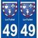 49 Le Fuilet blason autocollant plaque stickers ville