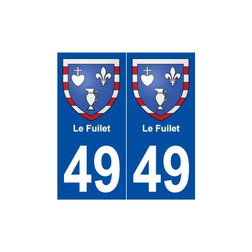 49 Le Fuilet blason autocollant plaque stickers ville