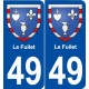 49 Le Fuilet blason autocollant plaque stickers ville