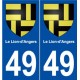 49 Le Lion-d'Angers blason autocollant plaque stickers ville