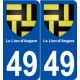 49 Le Lion-d'Angers blason autocollant plaque stickers ville