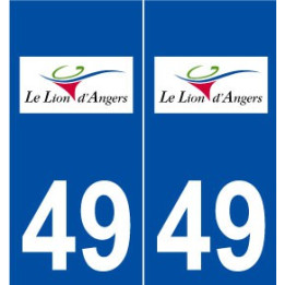 49 Le Lion-d'Angers logo autocollant plaque stickers ville