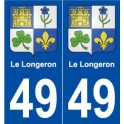 49 Le Longeron blason autocollant plaque stickers ville