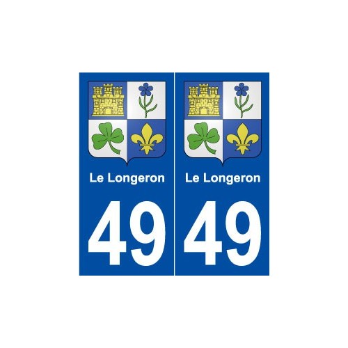 49 Le Longeron blason autocollant plaque stickers ville