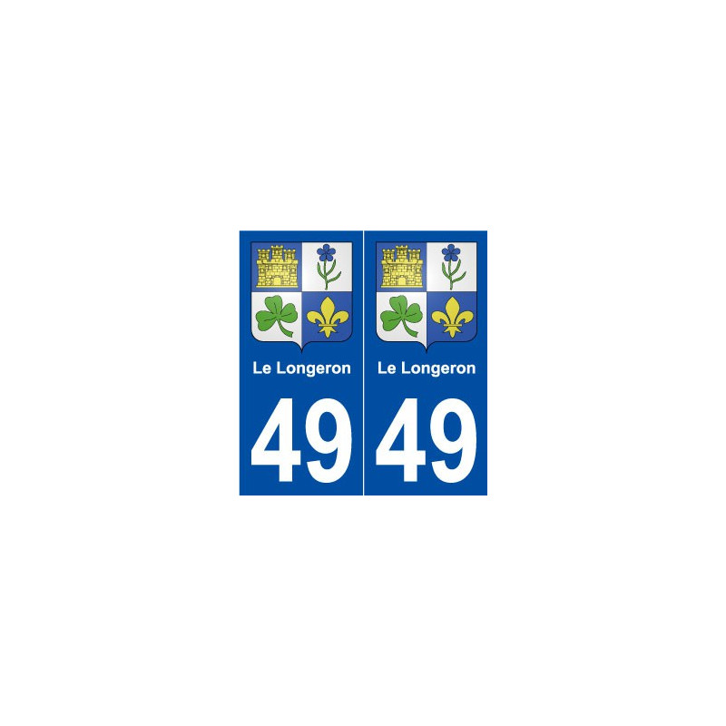 49 Le Longeron blason autocollant plaque stickers ville