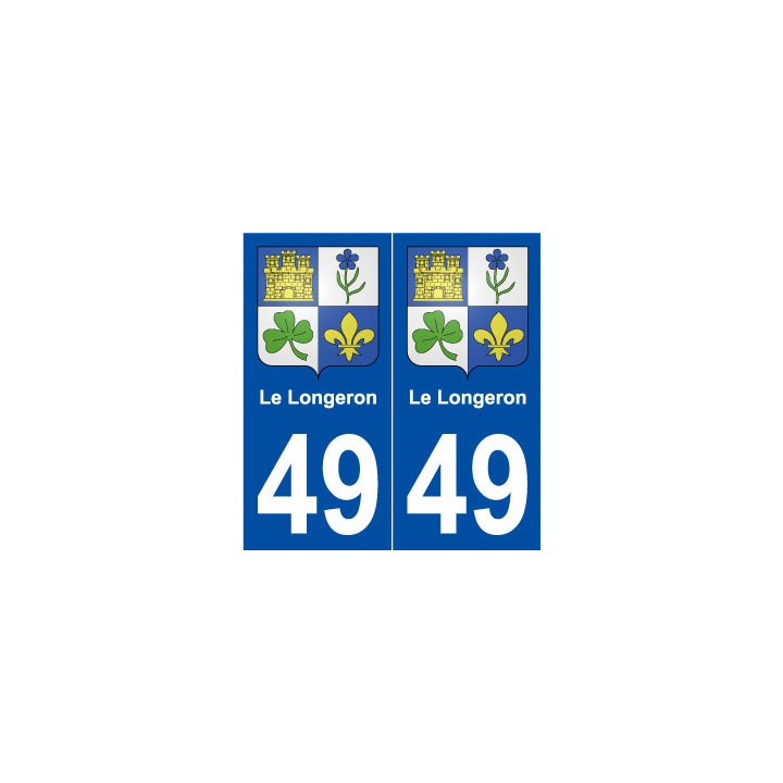 49 Le Longeron blason autocollant plaque stickers ville