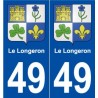 49 Le Longeron blason autocollant plaque stickers ville