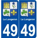 49 Le Longeron blason autocollant plaque stickers ville