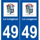 49 Le Longeron logo autocollant plaque stickers ville