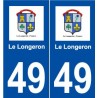 49 Le Longeron logo autocollant plaque stickers ville