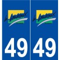 49 Le Louroux-Béconnais logo autocollant plaque stickers ville