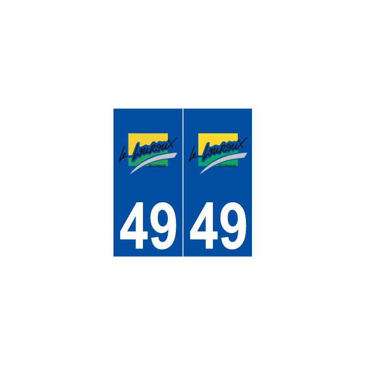 49 Le Louroux-Béconnais logo autocollant plaque stickers ville