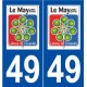 49 Le May-sur-Èvre logo autocollant plaque stickers ville