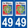 49 Le May-sur-Èvre logo autocollant plaque stickers ville