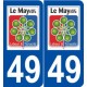 49 Le May-sur-Èvre logo autocollant plaque stickers ville