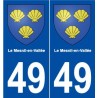 49 Le Mesnil-en-Vallée blason autocollant plaque stickers ville