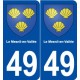 49 Le Mesnil-en-Vallée blason autocollant plaque stickers ville