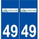 49 Le Mesnil-en-Vallée logo autocollant plaque stickers ville