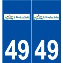 49 Le Mesnil-en-Vallée logo autocollant plaque stickers ville