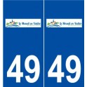 49 Le Mesnil-en-Vallée logo autocollant plaque stickers ville