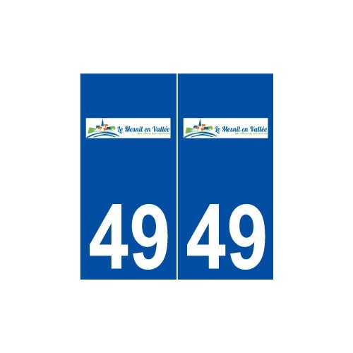 49 Le Mesnil-en-Vallée logo autocollant plaque stickers ville