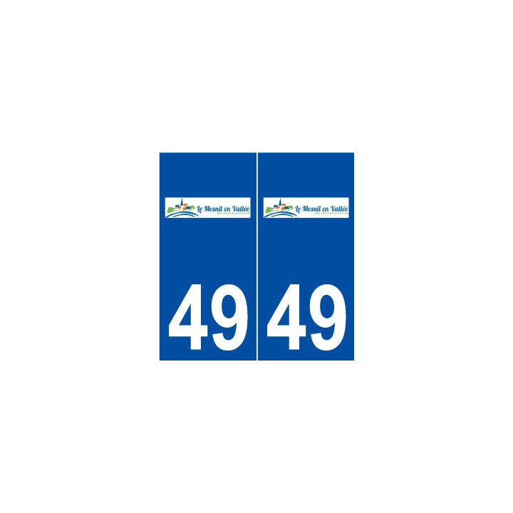 49 Le Mesnil-en-Vallée logo autocollant plaque stickers ville