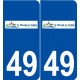 49 Le Mesnil-en-Vallée logo autocollant plaque stickers ville