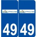49 Le Mesnil-en-Vallée logo autocollant plaque stickers ville