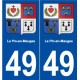 49 Le Pin-en-Mauges blason autocollant plaque stickers ville