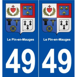 49 Le Pin-en-Mauges blason autocollant plaque stickers ville