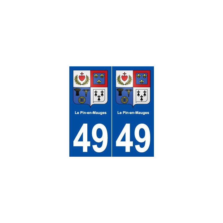 49 Le Pin-en-Mauges blason autocollant plaque stickers ville