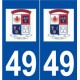 49 Le Pin-en-Mauges logo autocollant plaque stickers ville