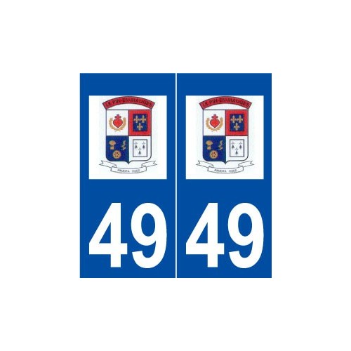 49 Le Pin-en-Mauges logo autocollant plaque stickers ville