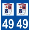 49 Le Pin-en-Mauges logo autocollant plaque stickers ville