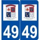 49 Le Pin-en-Mauges logo autocollant plaque stickers ville