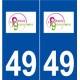 49 Le Plessis-Grammoire logo autocollant plaque stickers ville