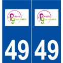 49 Le Plessis-Grammoire logo autocollant plaque stickers ville