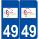 49 Le Plessis-Grammoire logo autocollant plaque stickers ville